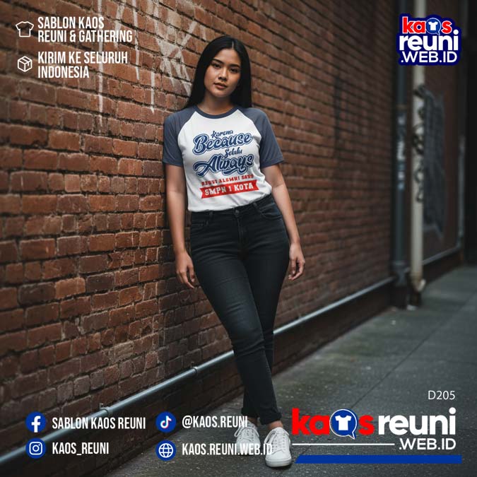 Desain Kaos Reuni Karena Because Selalu Always (16)