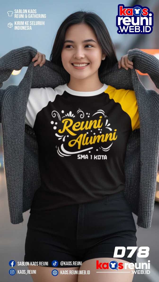Desain Kaos Reuni Putih Kuning Hitam (4)