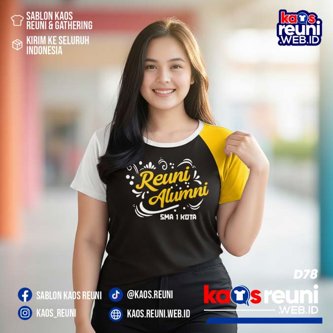 Desain Kaos Reuni Putih Kuning Hitam (8)