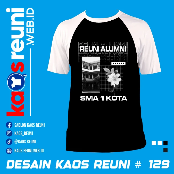 Desain Kaos Reuni StreetWear Black White (1)