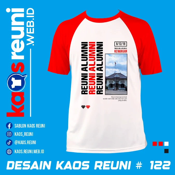 Desain Kaos Reuni StreetWear Red White (1)