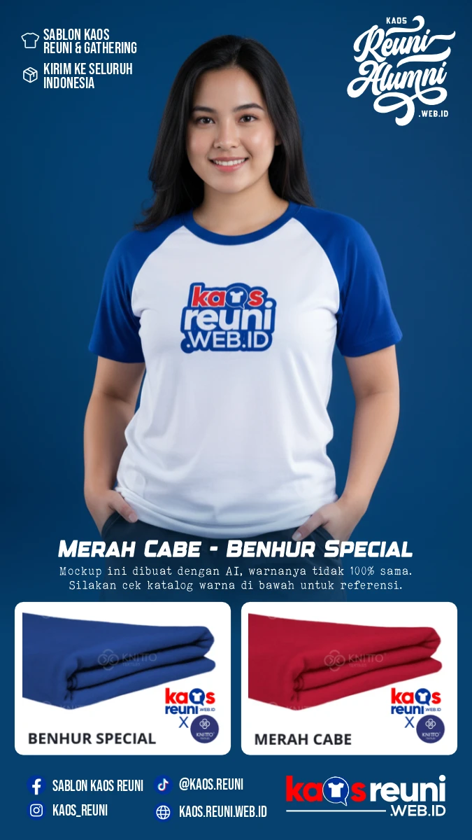 Putih Merah Cabe Benhur Special Kaos Raglan Reuni Gathering (3)
