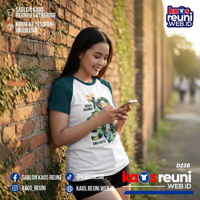 Desain Kaos Reuni 1990 Raglan Hijau Putih (11)