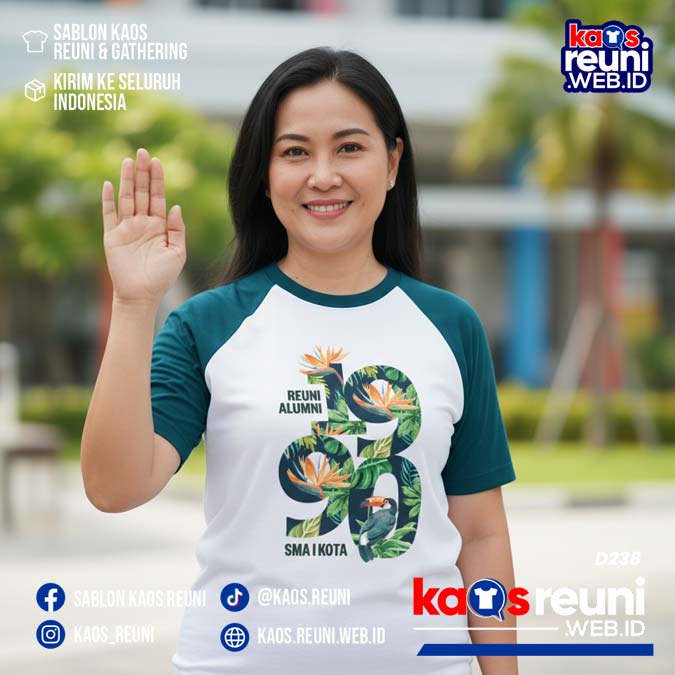Desain Kaos Reuni 1990 Raglan Hijau Putih (12)