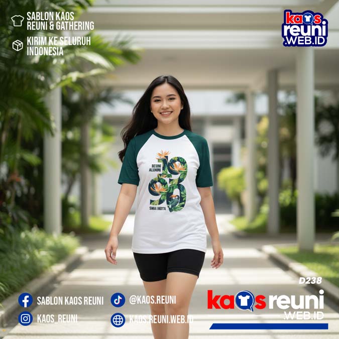 Desain Kaos Reuni 1990 Raglan Hijau Putih (9)