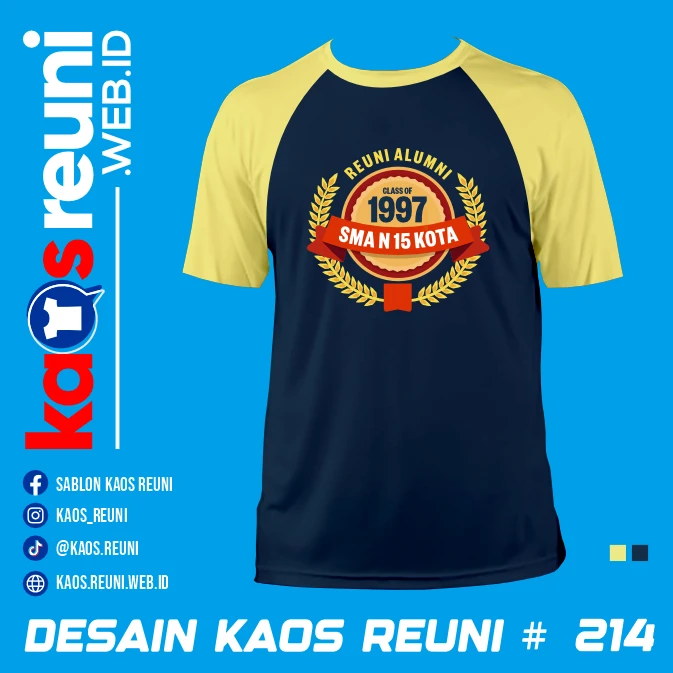 Desain Kaos Reuni 1997 Kuning Navy (1)