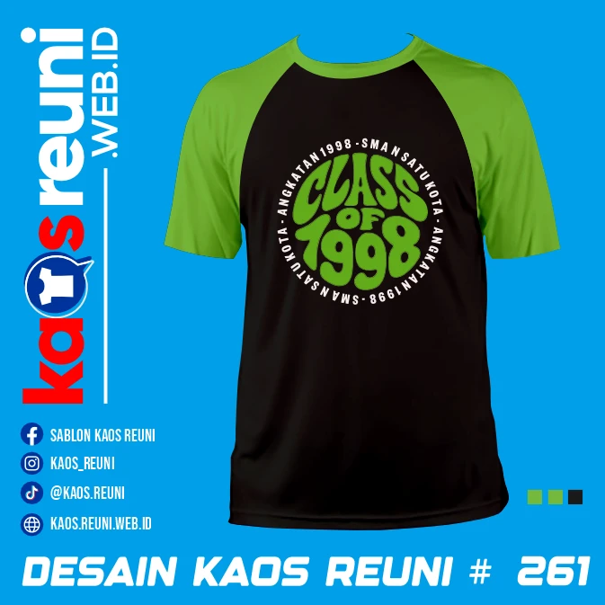 Desain Kaos Reuni 1998 Hitam Hijau Pucuk (1)
