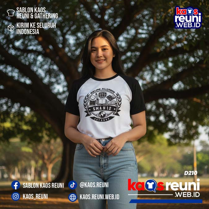 Desain Kaos Reuni SMA 12 Hitam Putih (5)